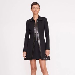STAUD Assemblage zip-up minidress in black